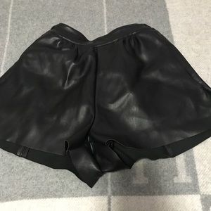 Leather shorts